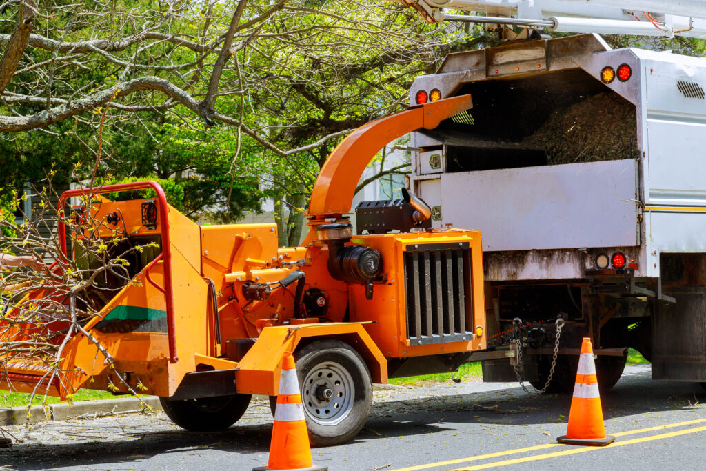Tree Services in Wichita, Kansas at Kansas Tree Experts with the woodchipper